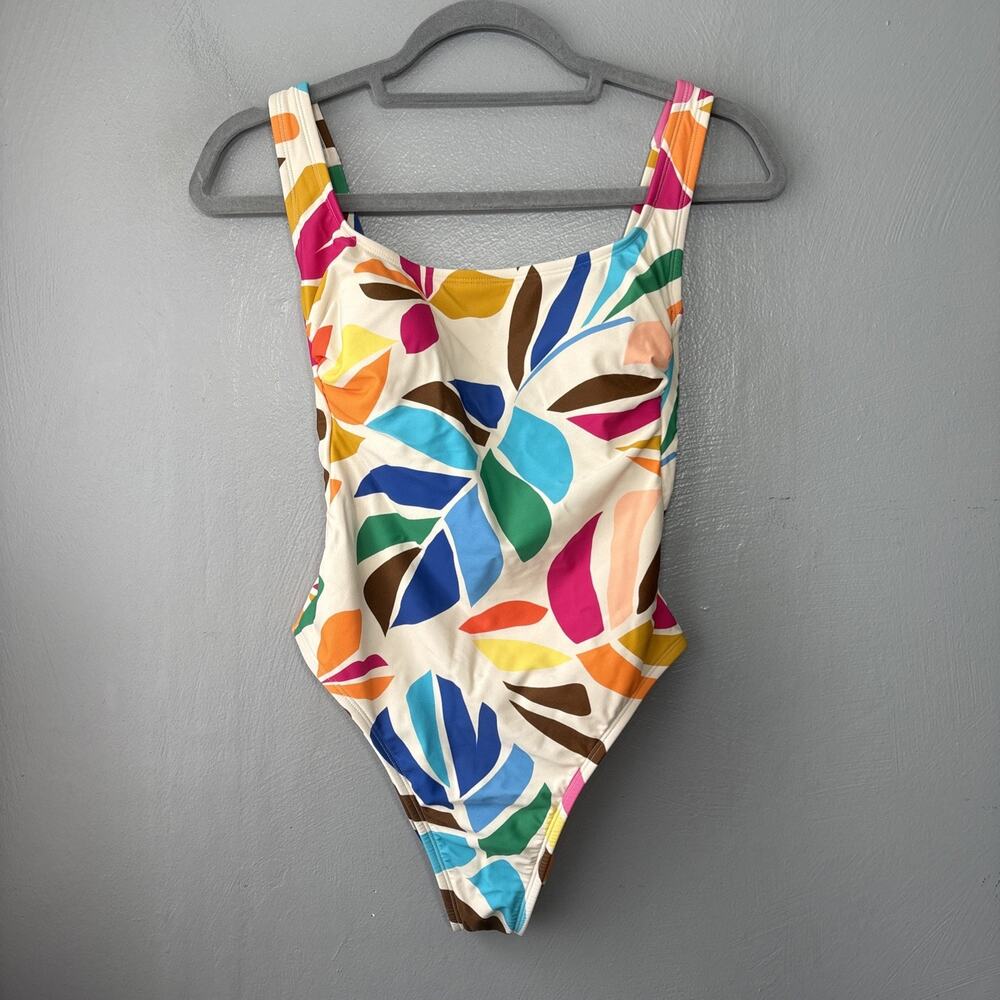 Tabitha Brown Swimsuit Size Small Tropical Beach French Cut Cheeky One Piece